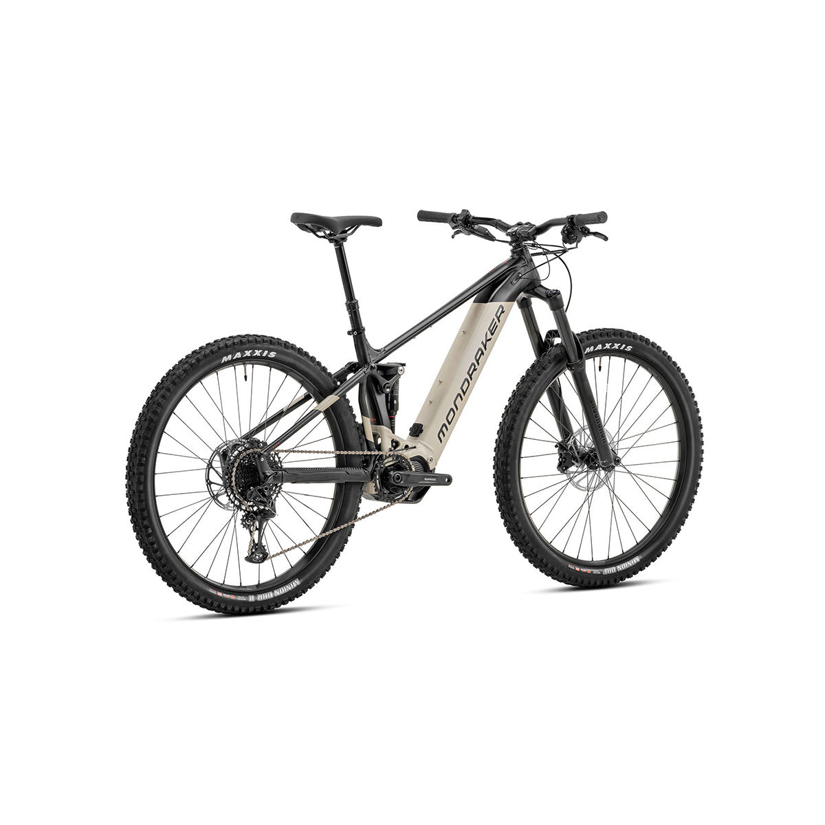 Mondraker DUSK SE Electric Enduro Mountain Bike - Black, Desert Grey, and Orange
