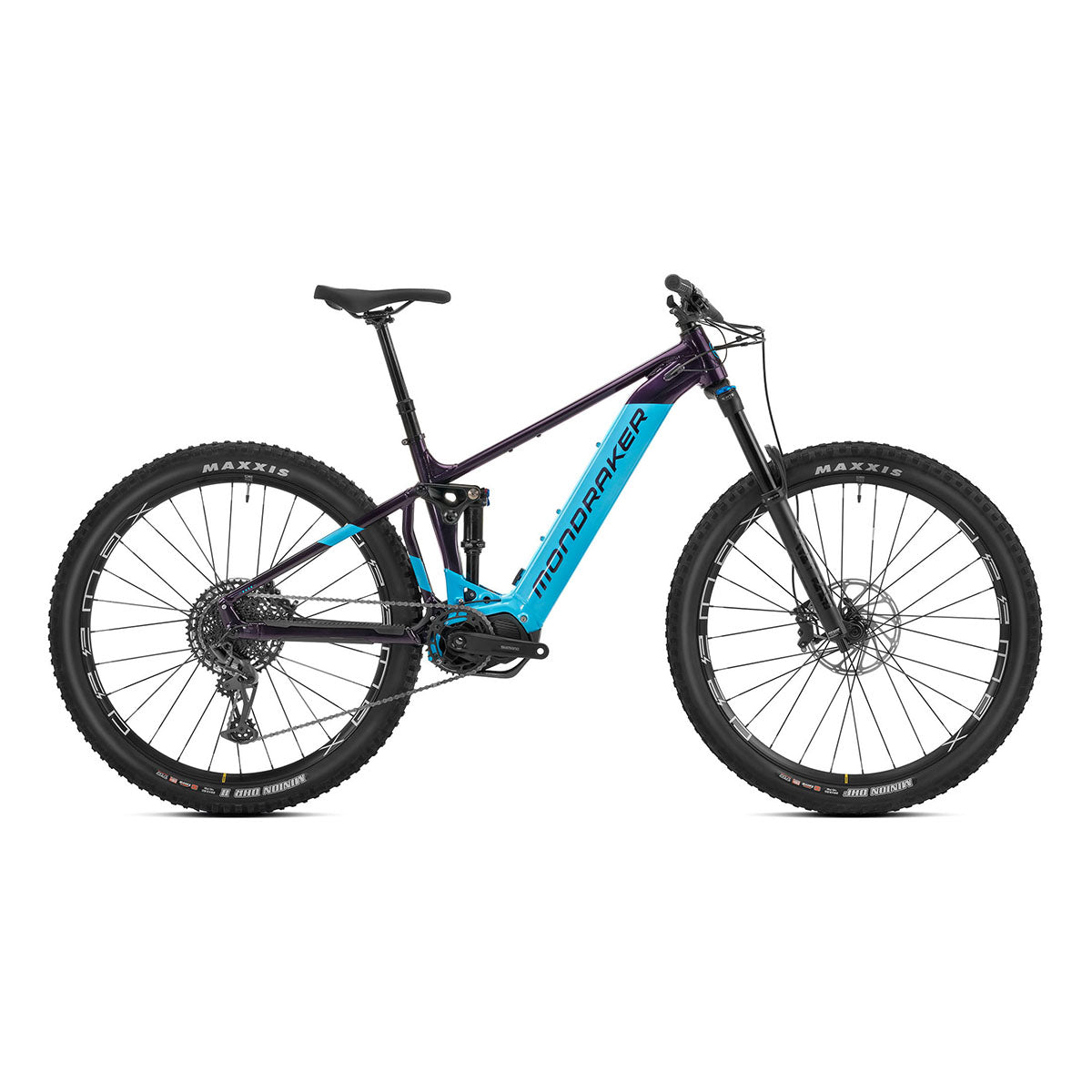 Mondraker DUSK R SE Electric Mountain Bike - Enduro e-MTB in Deep Purple and Light Blue