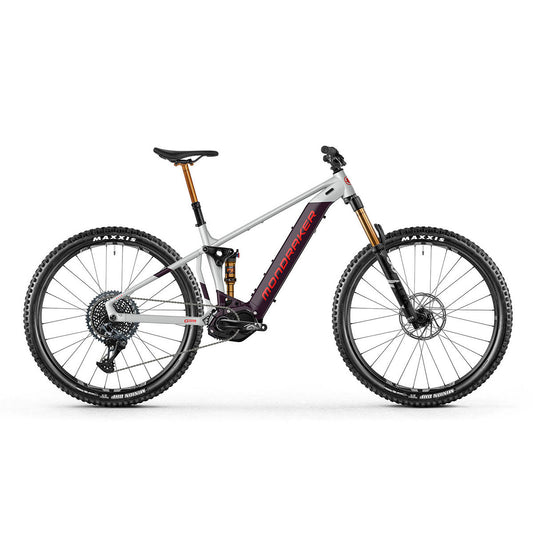 Mondraker DUSK RR SE Electric Mountain Enduro Bike - White and Purple