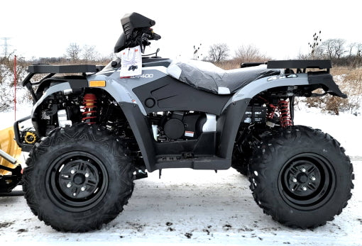 MSA 400 ATV 400cc With Snow Plow 4 x 4 Hi/Low Gears - MSA 400 WITH PLOW - GREY