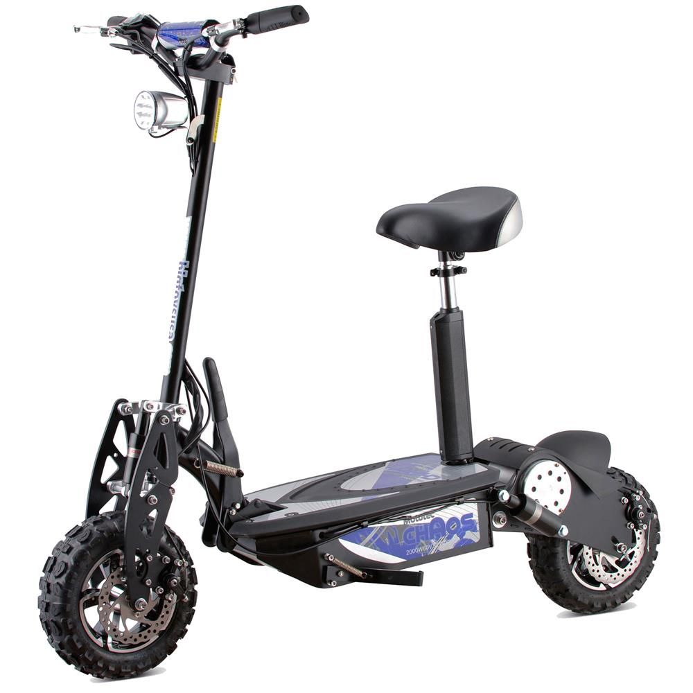 MotoTec | Chaos 2000w 60v Lithium Electric Scooter Black