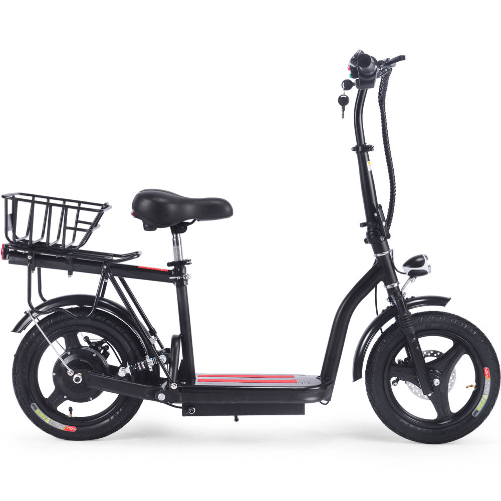 MotoTec | Cruiser 48v 350w Lithium Electric Scooter Black