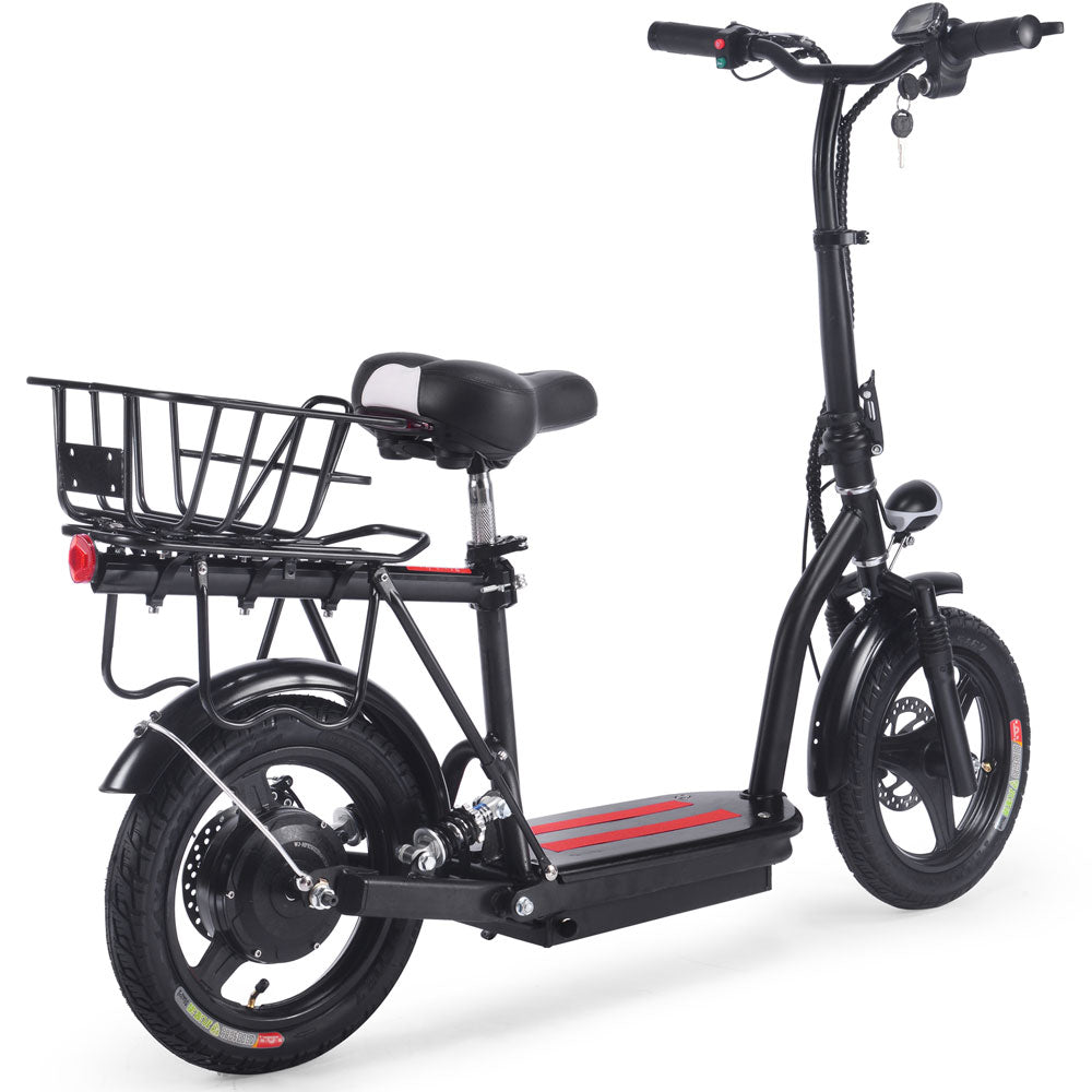 MotoTec | Cruiser 48v 350w Lithium Electric Scooter Black