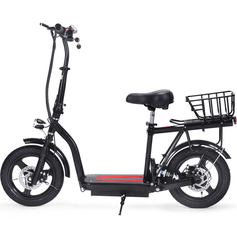 MotoTec | Cruiser 48v 350w Lithium Electric Scooter Black