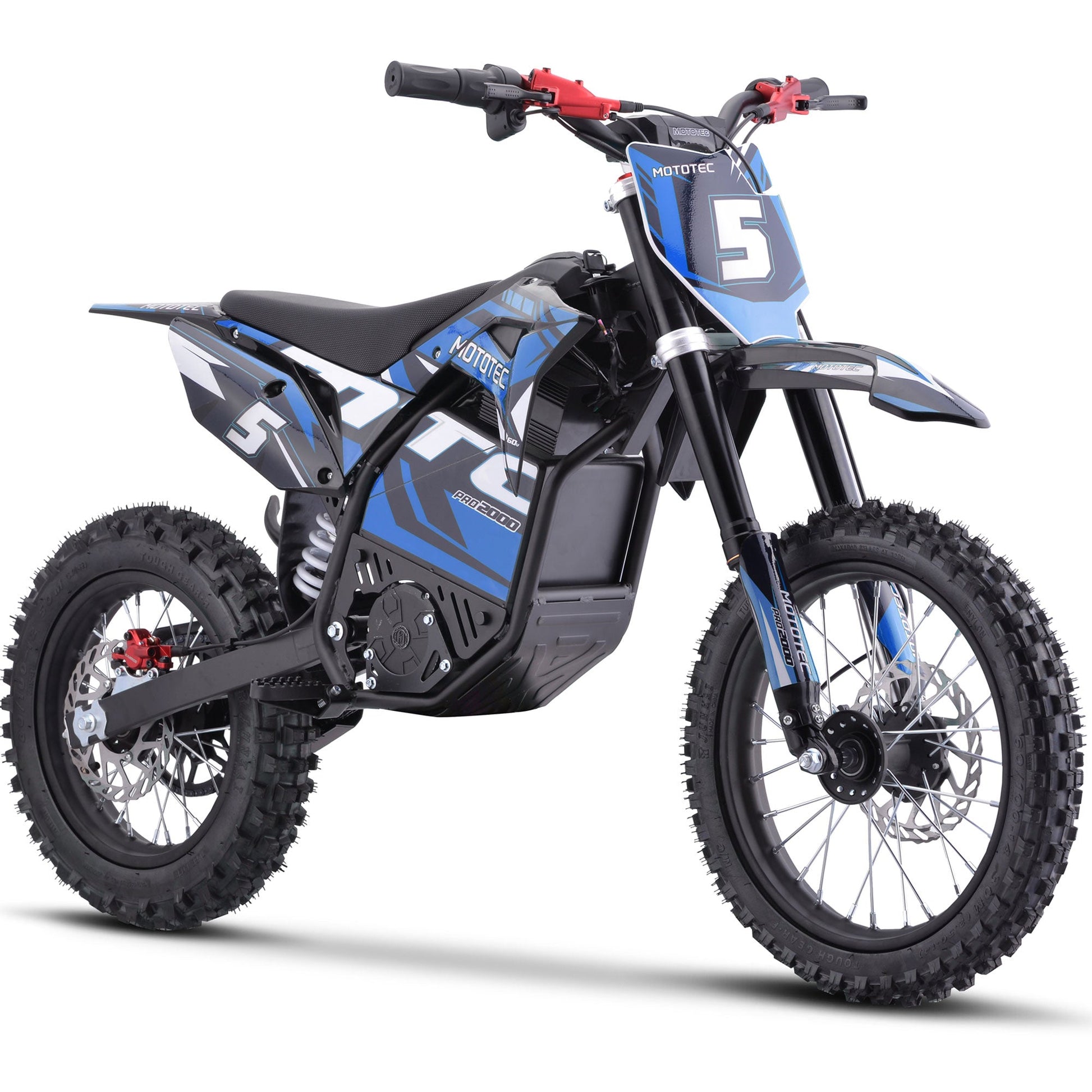 MotoTec | 60v Pro Electric Dirt Bike 2000w Lithium | Recreational Off-Road Use Only