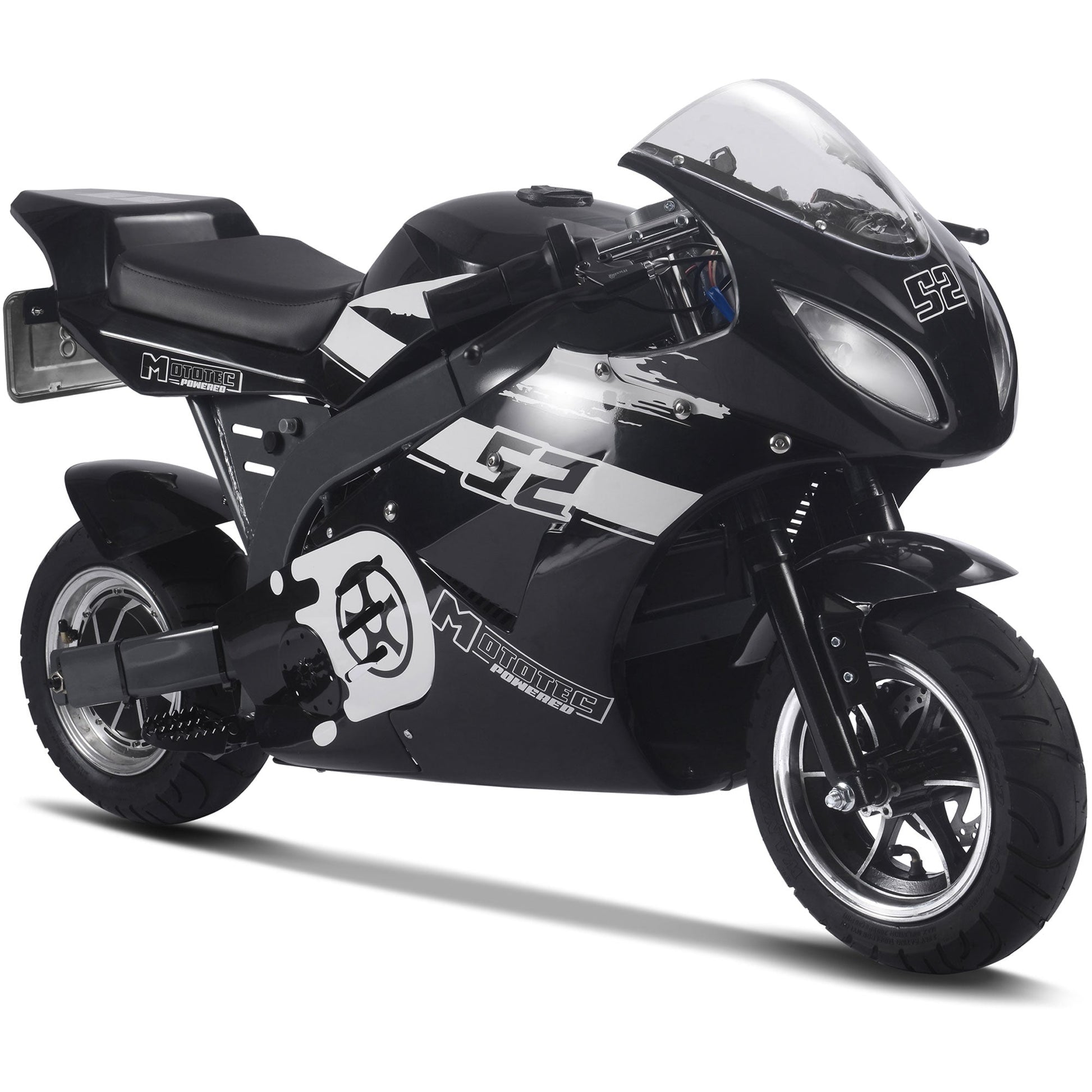 MotoTec | 1000w 48v Electric Superbike Black