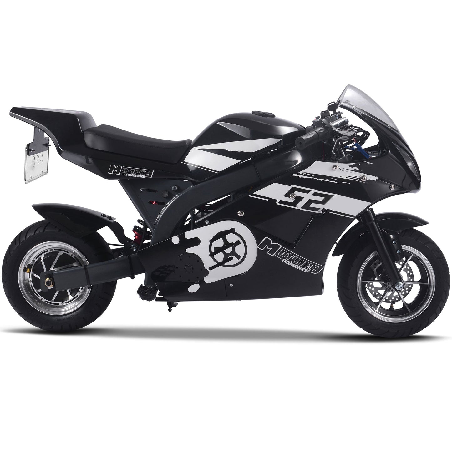 MotoTec | 1000w 48v Electric Superbike Black