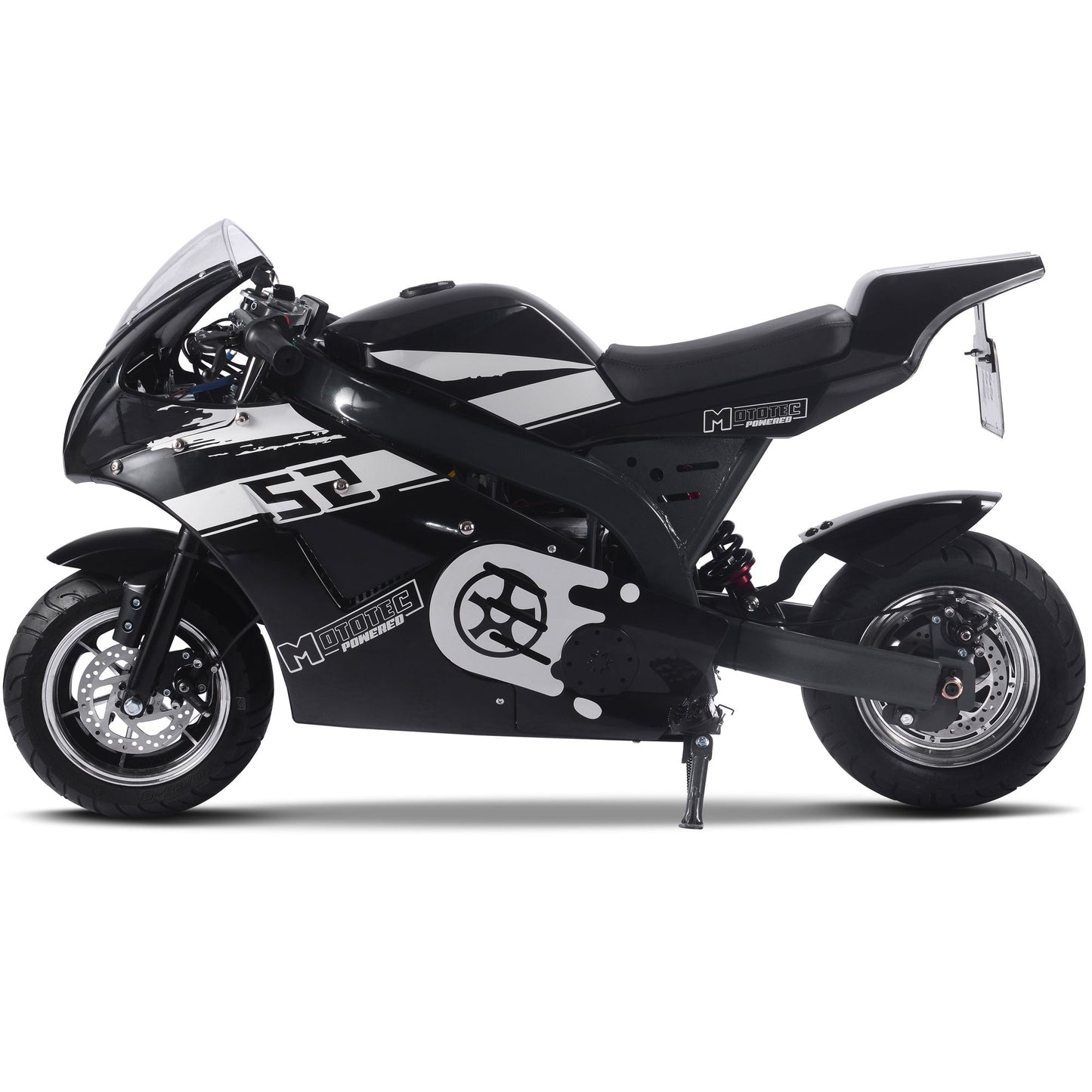 MotoTec | 1000w 48v Electric Superbike Black