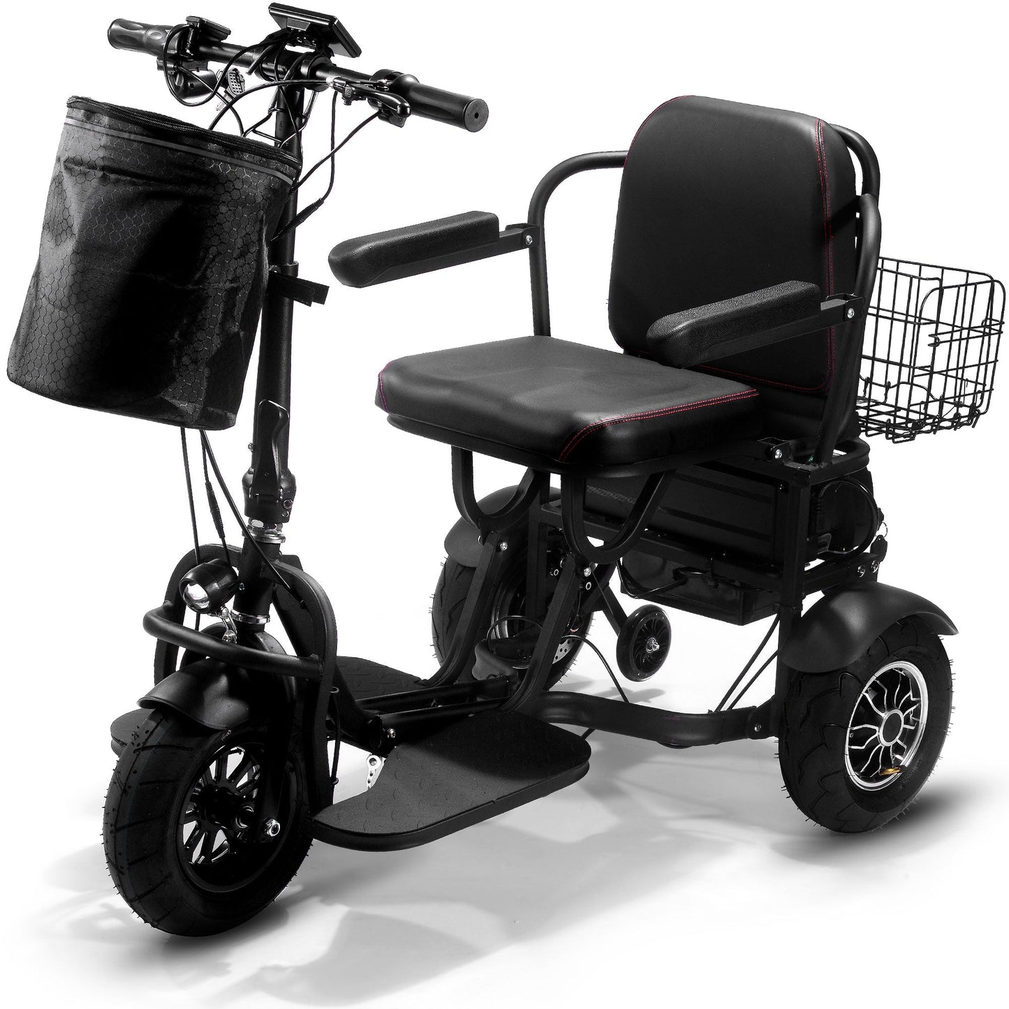MotoTec | Folding Mobility Electric Trike 48v 1000w Dual Motor Lithium Black