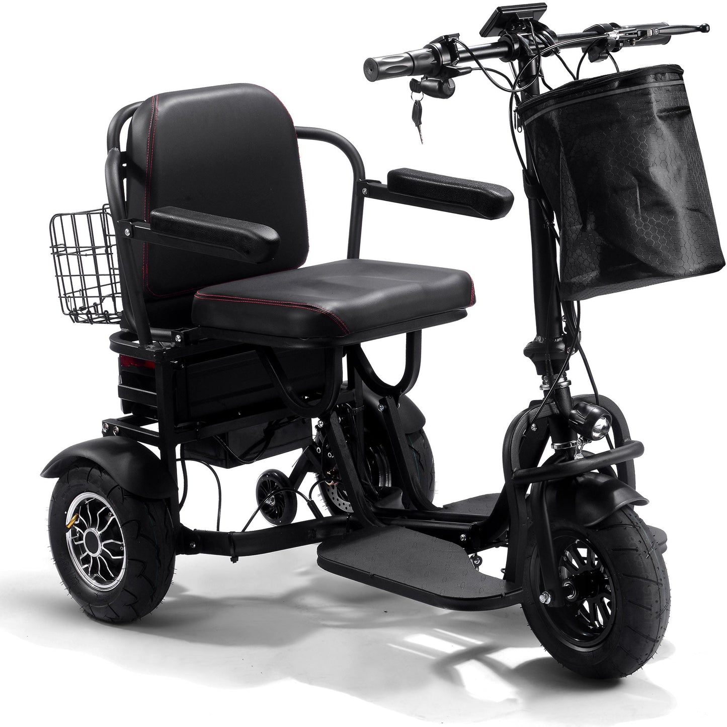 MotoTec | Folding Mobility Electric Trike 48v 1000w Dual Motor Lithium Black