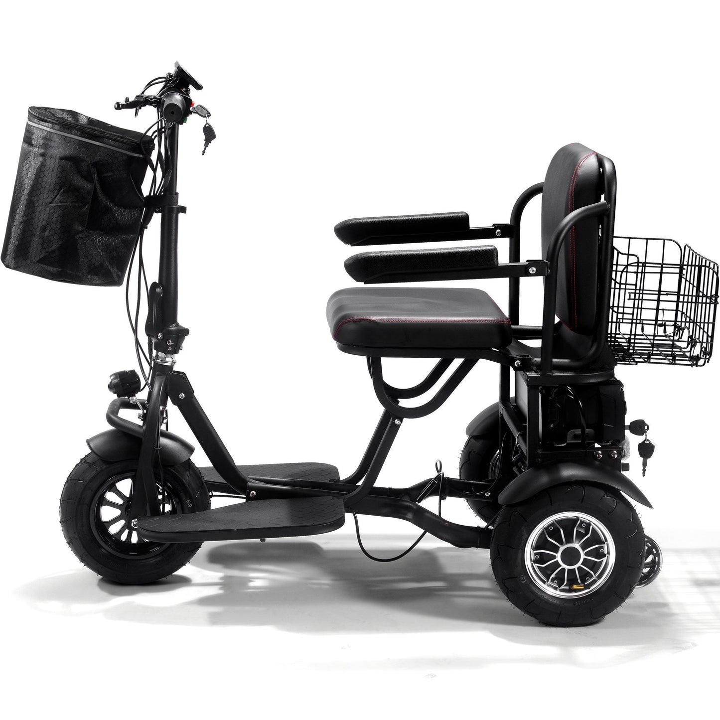 MotoTec | Folding Mobility Electric Trike 48v 1000w Dual Motor Lithium Black