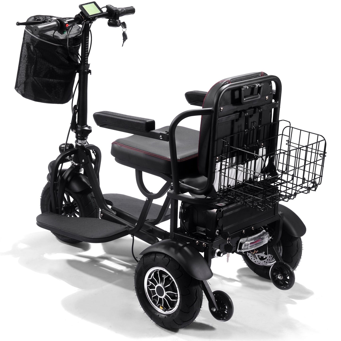 MotoTec | Folding Mobility Electric Trike 48v 1000w Dual Motor Lithium Black