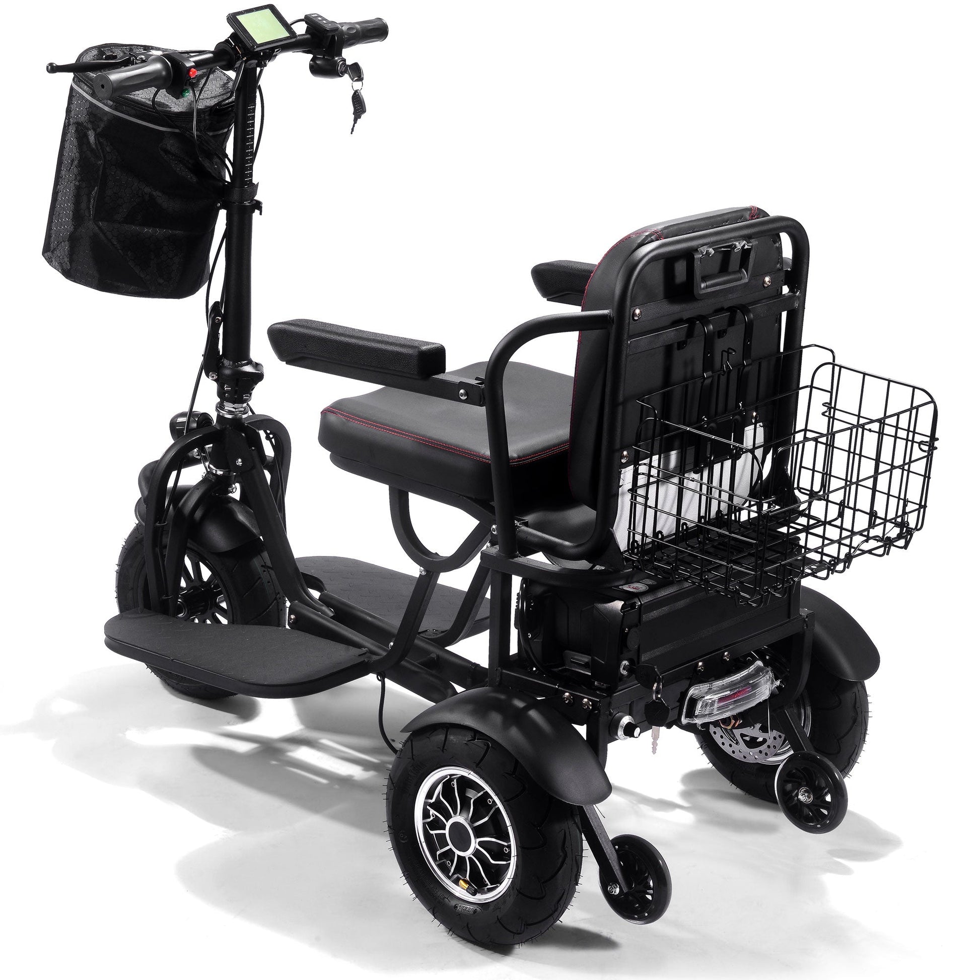 MotoTec | Folding Mobility Electric Trike 48v 1000w Dual Motor Lithium Black