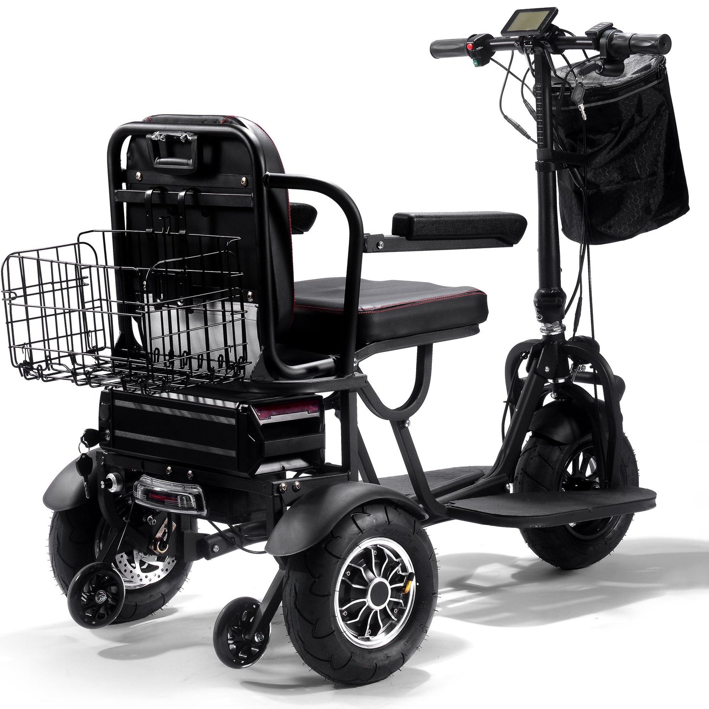MotoTec | Folding Mobility Electric Trike 48v 1000w Dual Motor Lithium Black