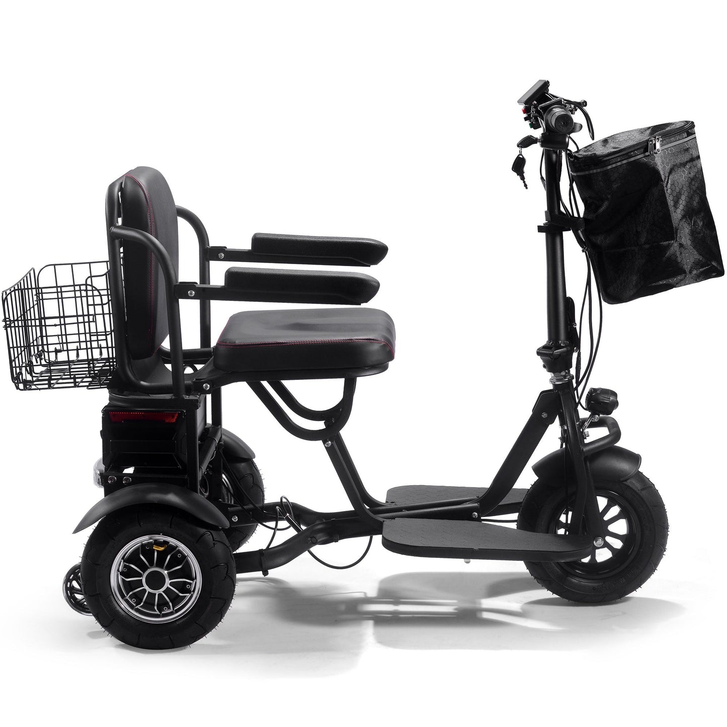 MotoTec | Folding Mobility Electric Trike 48v 1000w Dual Motor Lithium Black