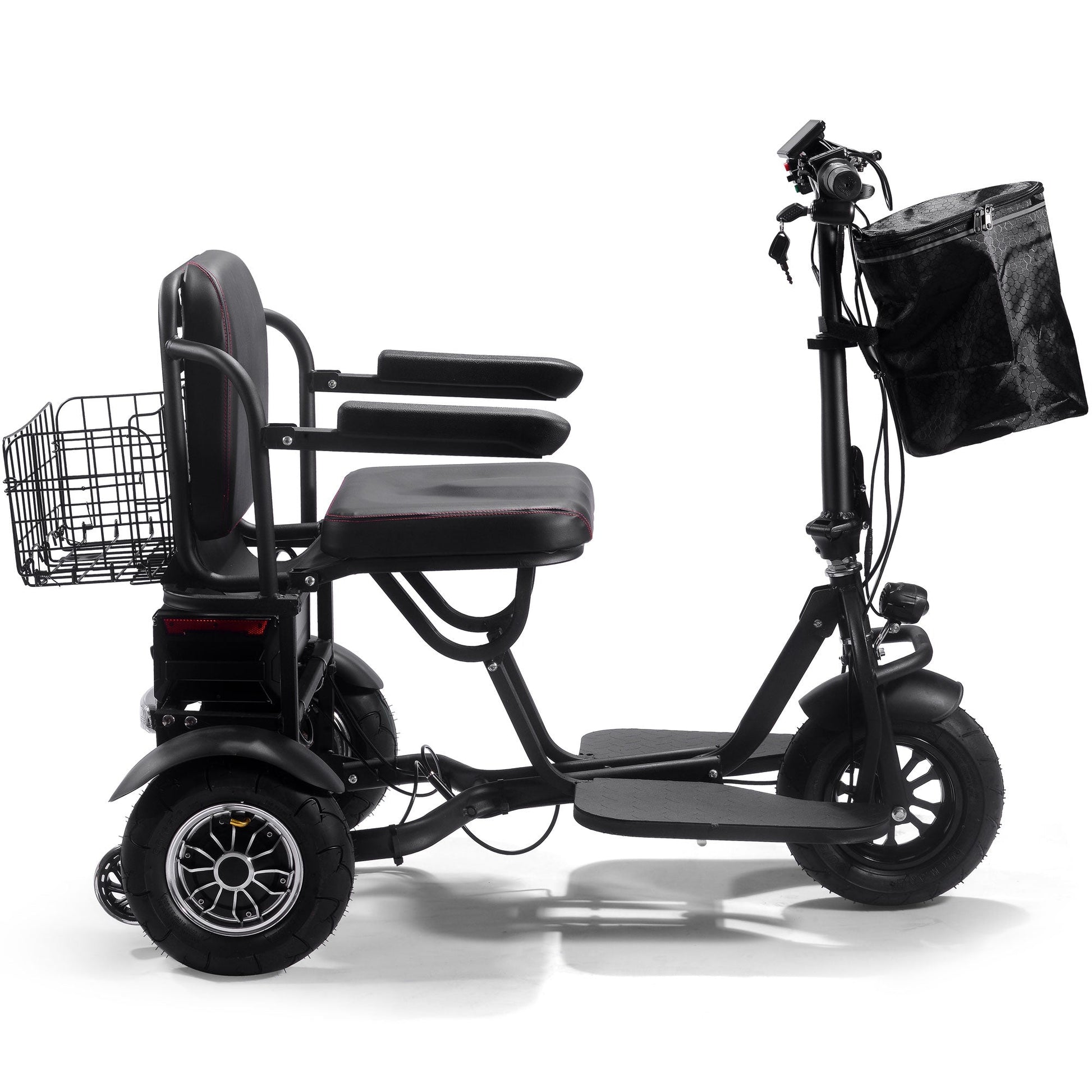 MotoTec | Folding Mobility Electric Trike 48v 1000w Dual Motor Lithium Black