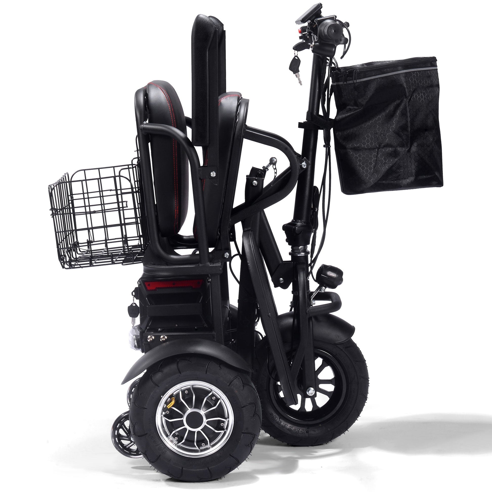 MotoTec | Folding Mobility Electric Trike 48v 1000w Dual Motor Lithium Black