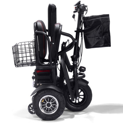 MotoTec | Folding Mobility Electric Trike 48v 1000w Dual Motor Lithium Black