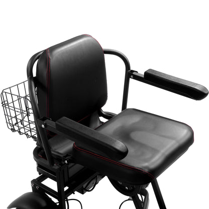 MotoTec | Folding Mobility Electric Trike 48v 1000w Dual Motor Lithium Black