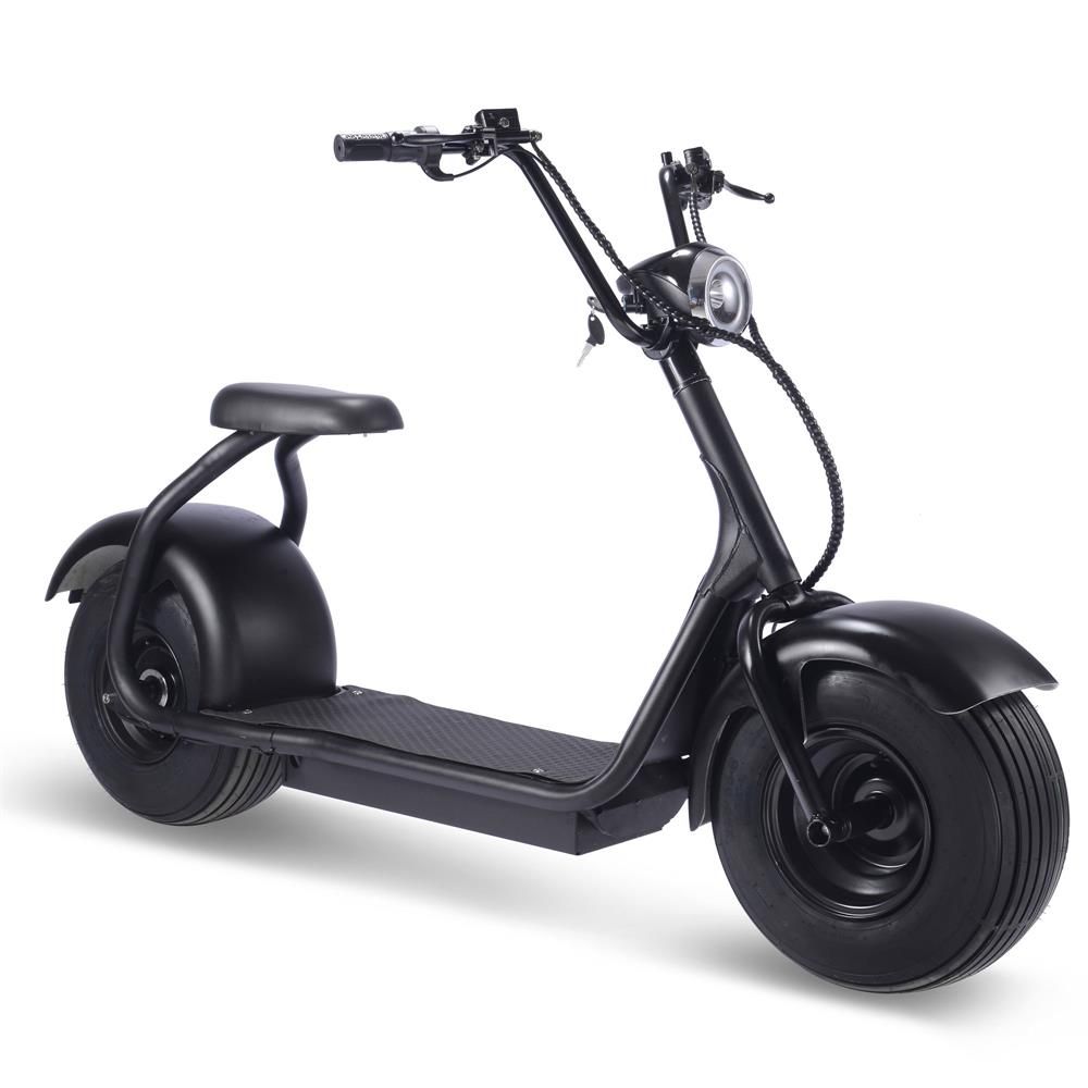 MotoTec | Fat Tire 60v 18ah 2000w Lithium Electric Scooter Black