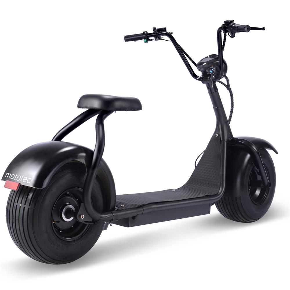 MotoTec | Fat Tire 60v 18ah 2000w Lithium Electric Scooter Black