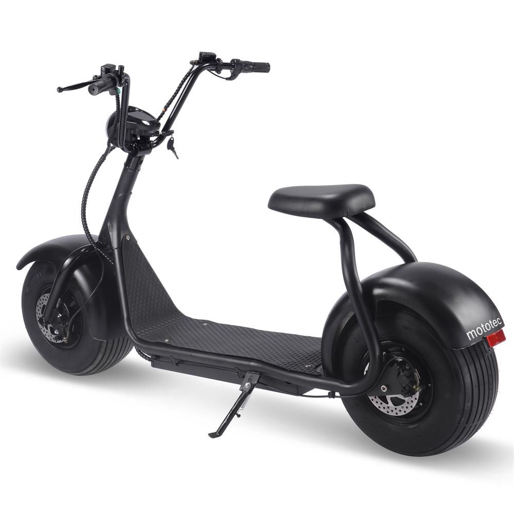 MotoTec | Fat Tire 60v 18ah 2000w Lithium Electric Scooter Black