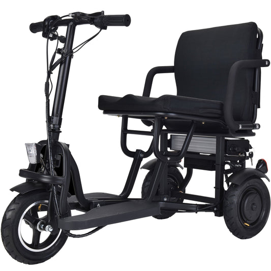 MotoTec | Folding Mobility Electric Trike 48v 700w Dual Motor Lithium Black