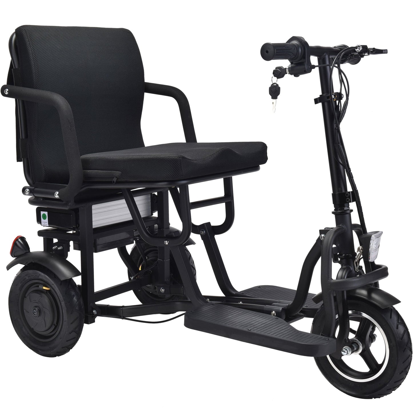 MotoTec | Folding Mobility Electric Trike 48v 700w Dual Motor Lithium Black