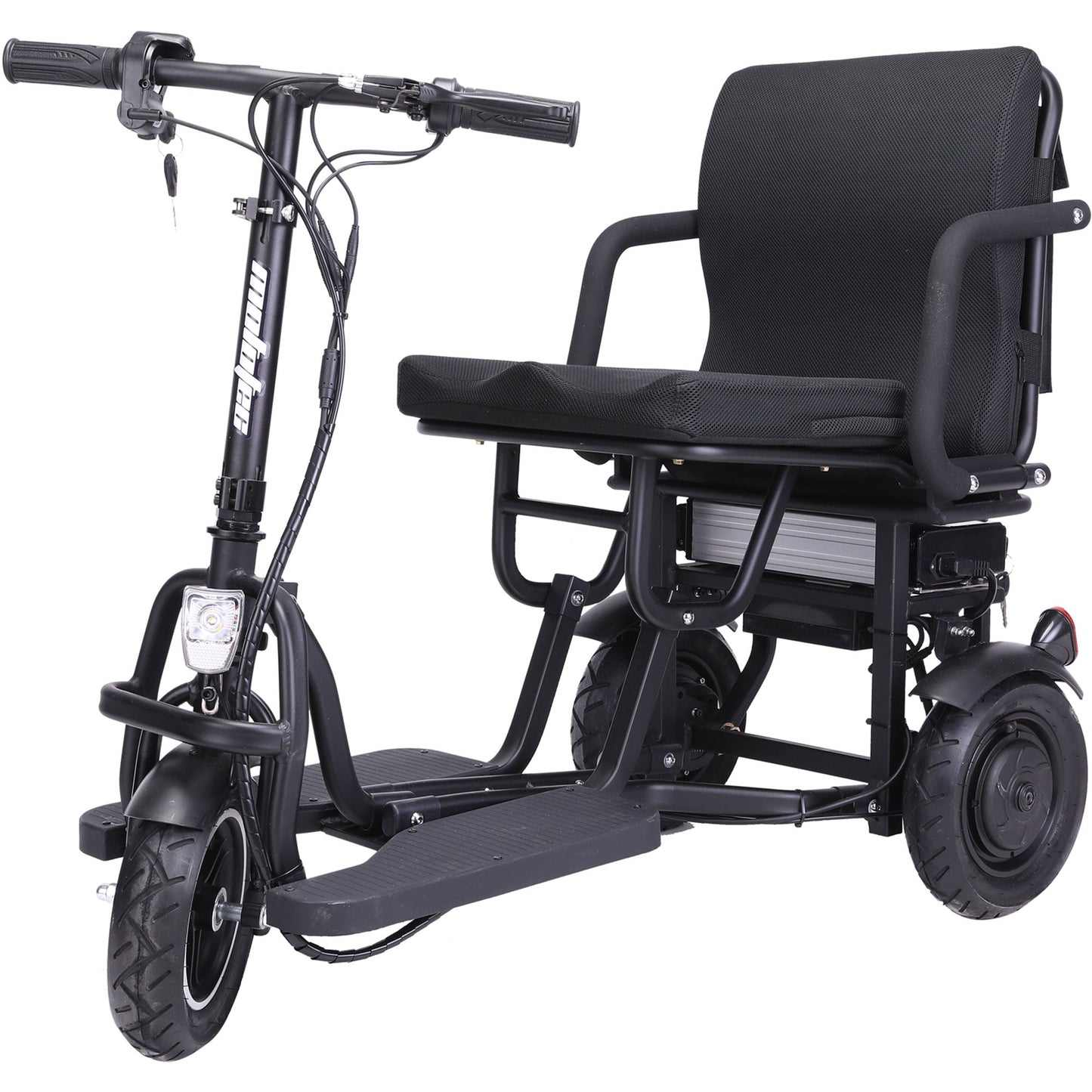 MotoTec | Folding Mobility Electric Trike 48v 700w Dual Motor Lithium Black