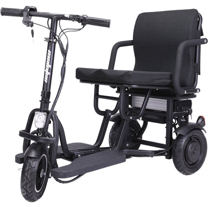 MotoTec | Folding Mobility Electric Trike 48v 700w Dual Motor Lithium Black