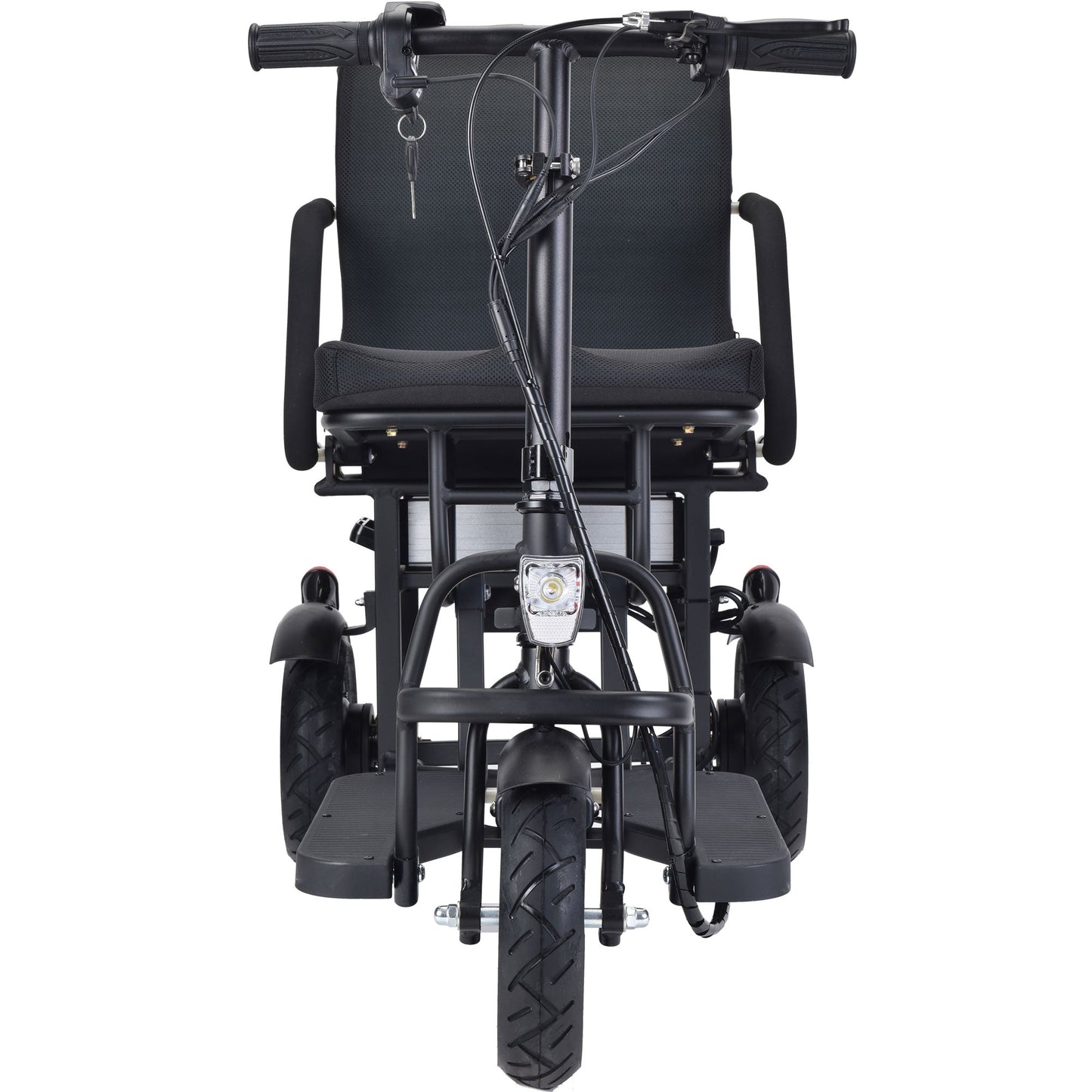 MotoTec | Folding Mobility Electric Trike 48v 700w Dual Motor Lithium Black