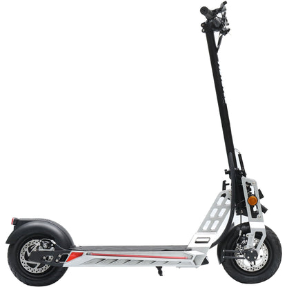 MotoTec | Free Ride 48v 600w Lithium Electric Scooter Silver