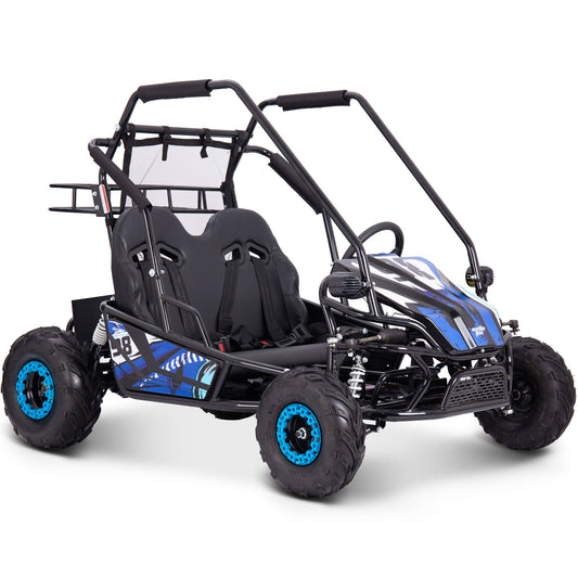 MotoTec | Mud Monster XL 60v 2000w Electric Go Kart Full Suspension Blue