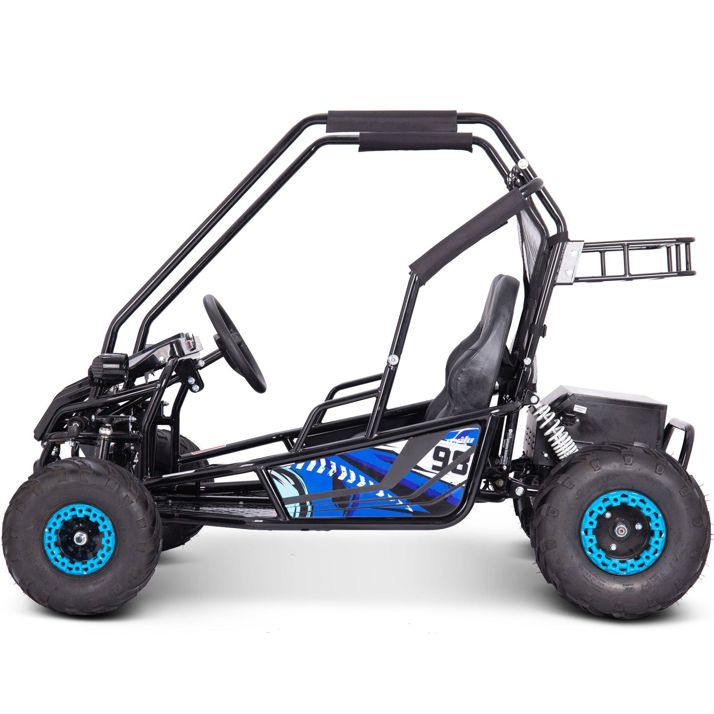 MotoTec | Mud Monster XL 60v 2000w Electric Go Kart Full Suspension Blue