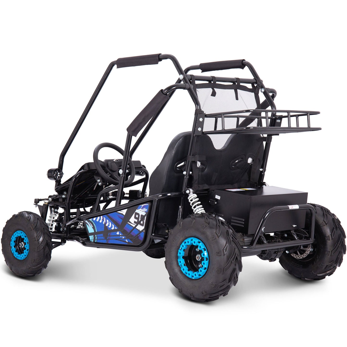MotoTec | Mud Monster XL 60v 2000w Electric Go Kart Full Suspension Blue