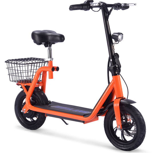 MotoTec | Metro 36v 500w Lithium Electric Scooter Orange