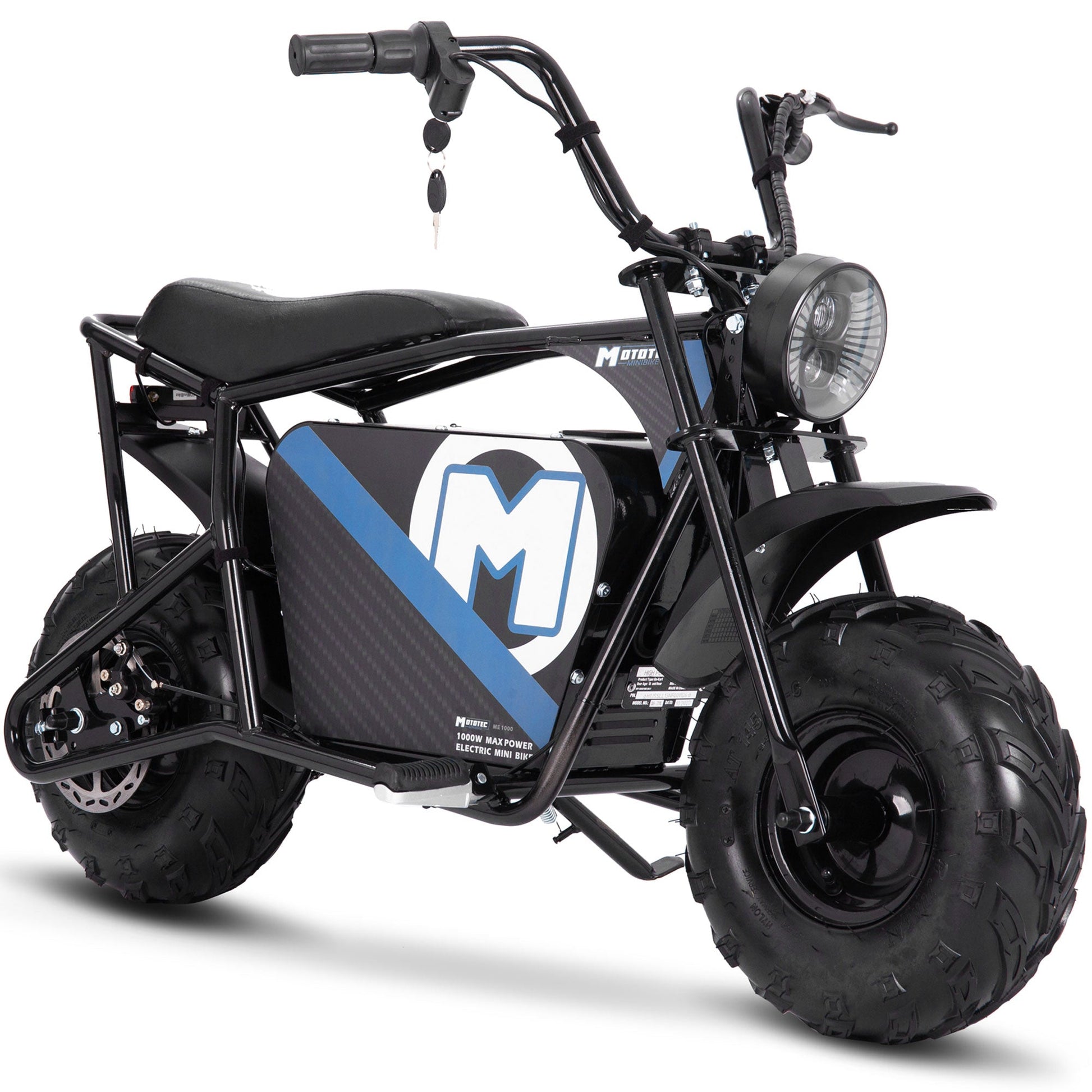 MotoTec | 48v 1000w Electric Mini Bike Black