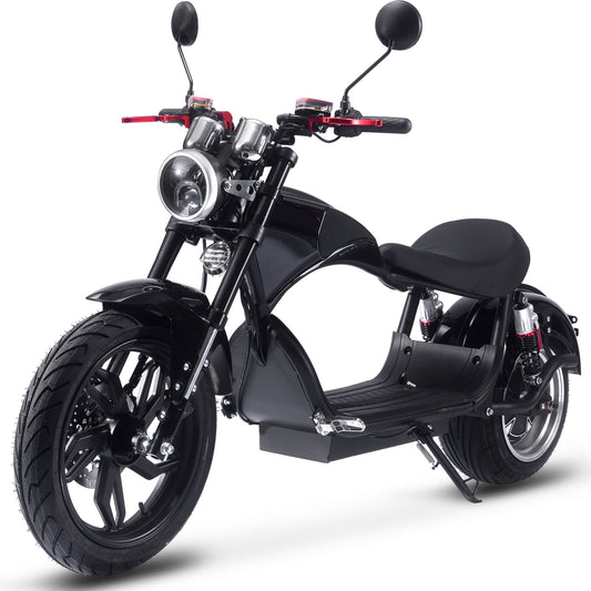 MotoTec | Raven 60v 30ah 2500w Lithium Electric Scooter Black