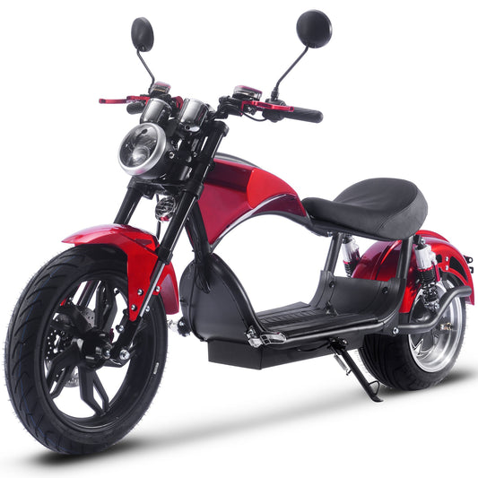 MotoTec | Raven 60v 30ah 2500w Lithium Electric Scooter Red