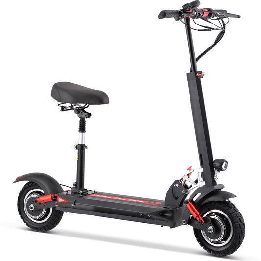 MotoTec Thor 60V 2400W Dual Motor Lithium Electric Scooter - Black