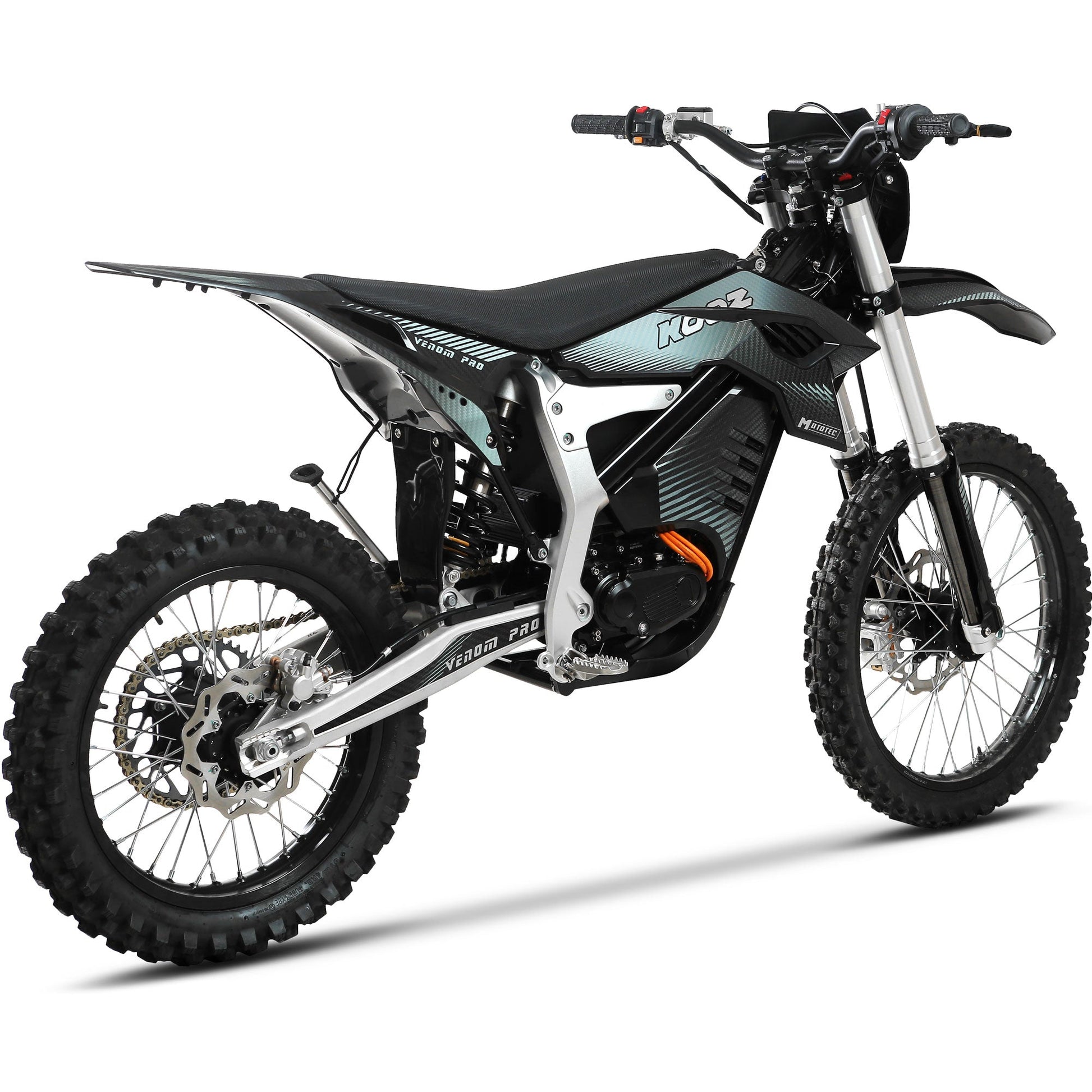 MotoTec Venom 72V, 6000W (peak 30,000W), 73Ah Electric Dirt Bike - max speed 75 mph, Tesla battery