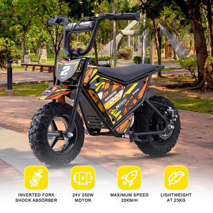 MotoTec | 24v 250w Electric Powered Mini Bike | HP120E