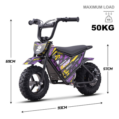 MotoTec | 24v 250w Electric Powered Mini Bike | HP120E