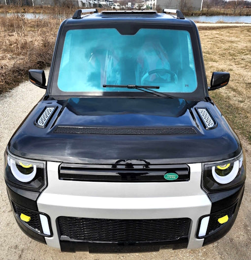 Electric 4 Door Coco Trooper 60v Electric Golf Cart LSV With Rear Trunk Hatch - Black
