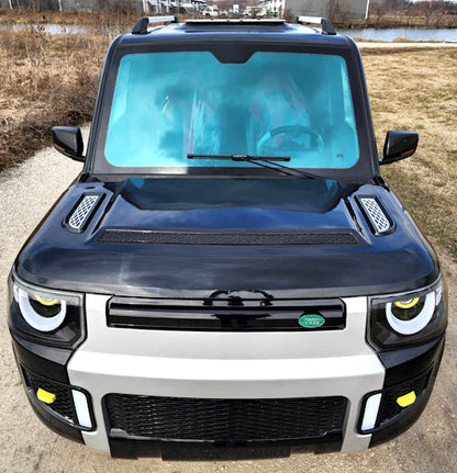 Electric 4 Door Coco Trooper 60v Electric Golf Cart LSV With Rear Trunk Hatch - Black