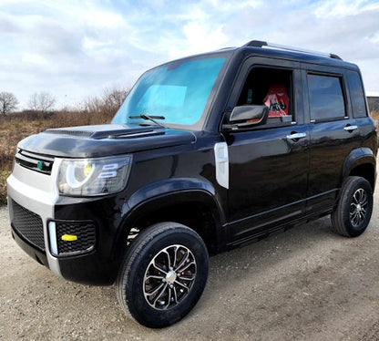 Electric 4 Door Coco Trooper 60v Electric Golf Cart LSV With Rear Trunk Hatch - Black