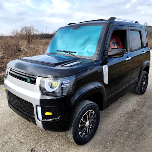 Electric 4 Door Coco Trooper 60v Electric Golf Cart LSV With Rear Trunk Hatch - Black