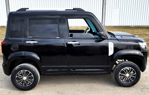 Electric 4 Door Coco Trooper 60v Electric Golf Cart LSV With Rear Trunk Hatch - Black