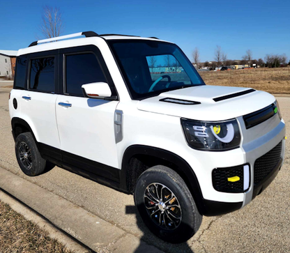 Electric 4 Door Coco Trooper 60v Electric Golf Cart LSV With Rear Trunk Hatch - White Demo Model