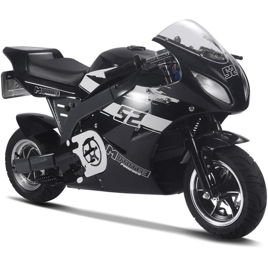 MotoTec 48v 1000w Electric Superbike - Black Edition